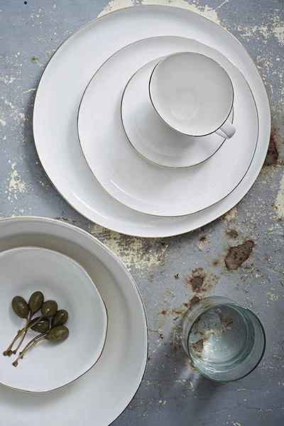 Abbesses Large Plate Gold Rim - Set of 4 - Image 3