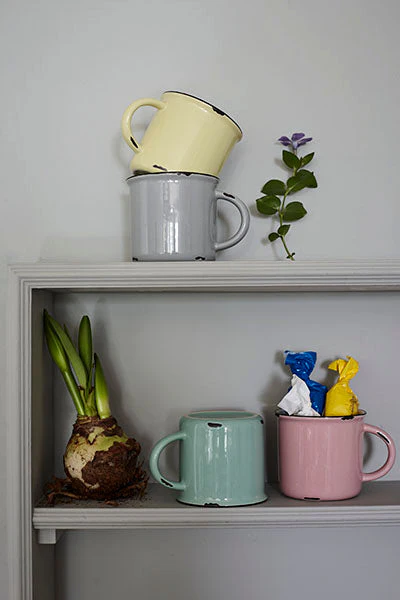 Tinware Espresso Mug in Pink - Set of 4 - Image 3
